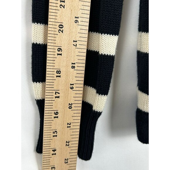 Lauren Ralph Lauren Women's Medium 1/4 Zip Striped Sweater 100% Cotton - Picture 4 of 13